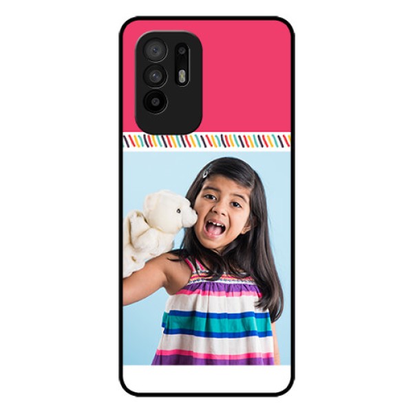 Oppo F19 Pro Plus 5G Personalized Glass Phone Case - Line art design