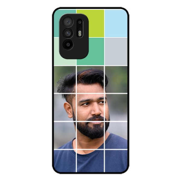 Oppo F19 Pro Plus 5G Photo Printing on Glass Case - with white box pattern 