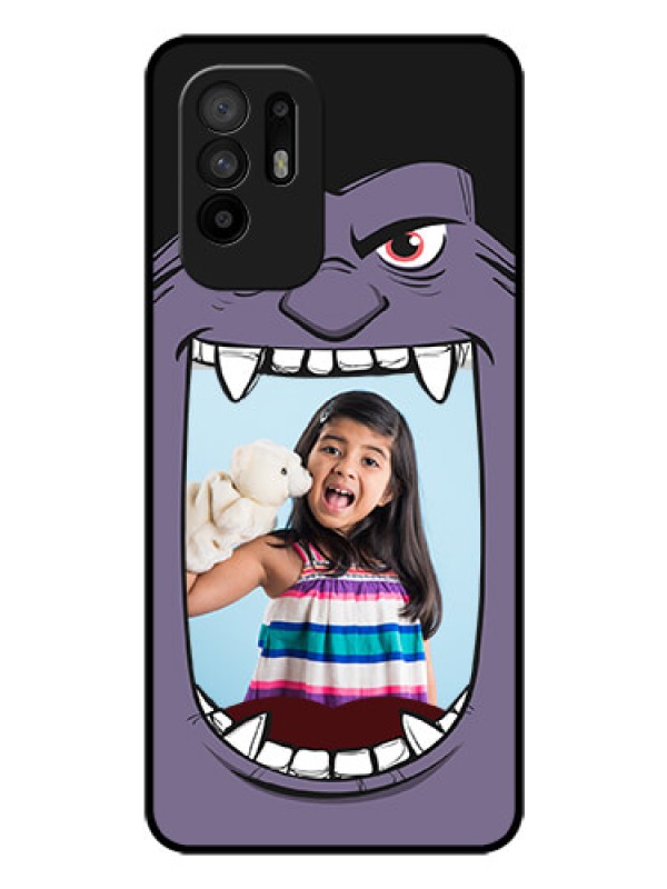 Custom Oppo F19 Pro Plus 5G Custom Glass Phone Case - Angry Monster Design