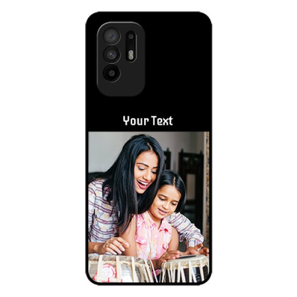 Oppo F19 Pro Plus 5G Photo with Name on Glass Phone Case