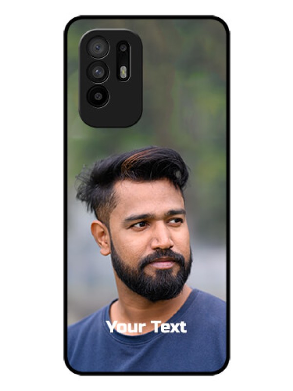 Custom Oppo F19 Pro Plus 5G Glass Mobile Cover: Photo with Text