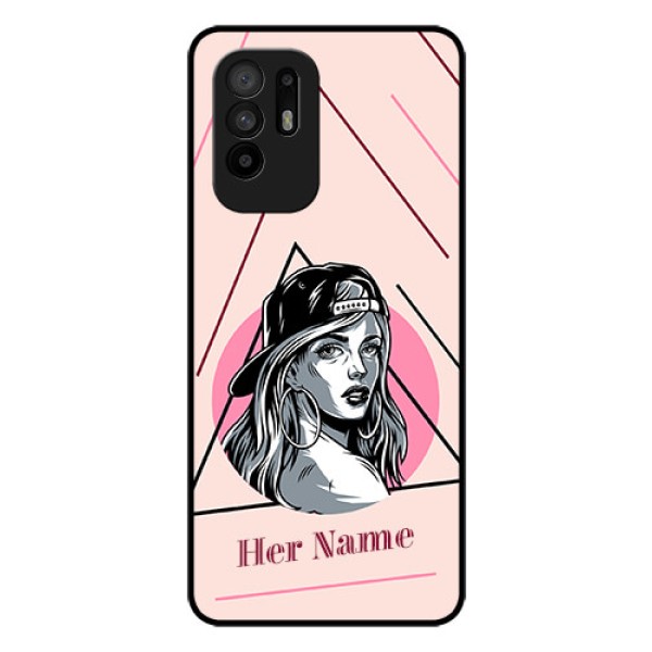 Oppo F19 Pro Plus 5G Personalized Glass Phone Case - Rockstar Girl Design