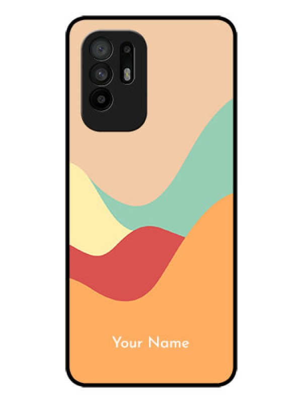 Custom Oppo F19 Pro Plus 5G Personalized Glass Phone Case - Ocean Waves Multi-colour Design