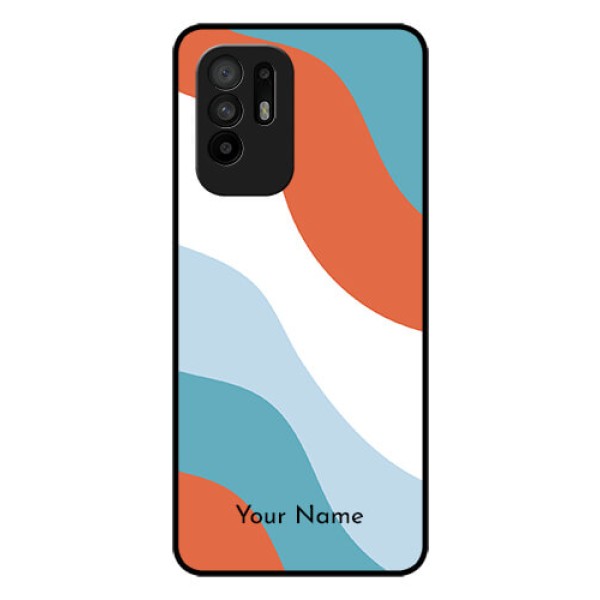 Oppo F19 Pro Plus 5G Custom Glass Mobile Case - coloured Waves Design