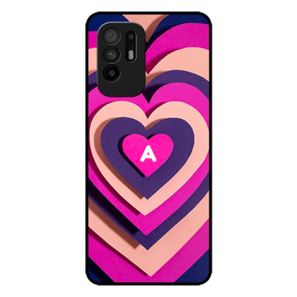Oppo F19 Pro Plus 5G Custom Glass Mobile Case - Cute Heart Pattern Design