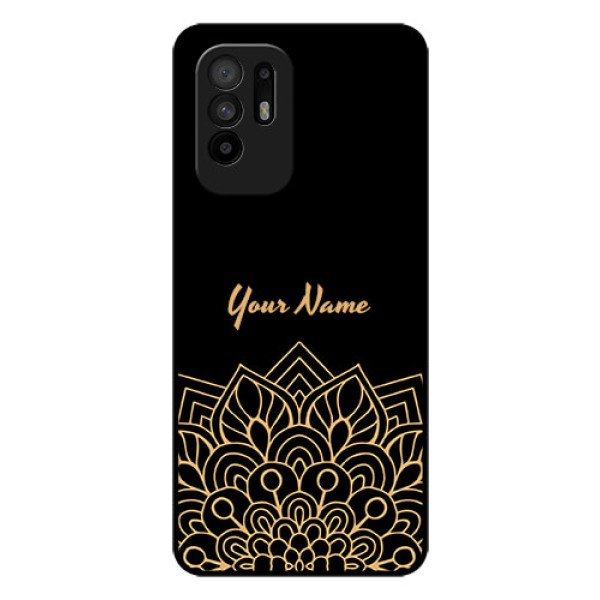 Oppo F19 Pro Plus 5G Custom Glass Phone Case - Golden mandala Design
