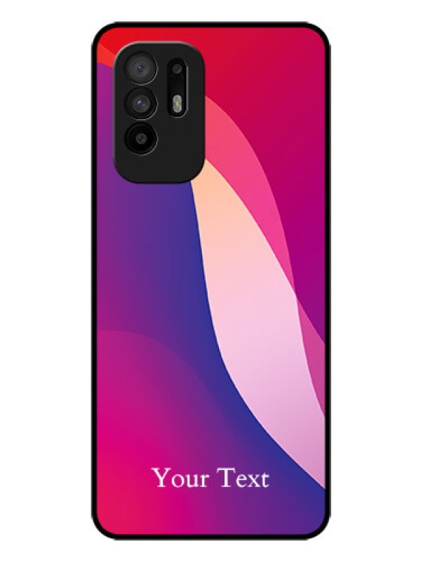 Custom Oppo F19 Pro Plus 5G Personalized Glass Phone Case - Digital abstract Overlap Design