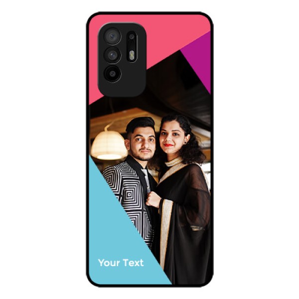Oppo F19 Pro Plus 5G Custom Glass Mobile Case - Stacked Triple colour Design