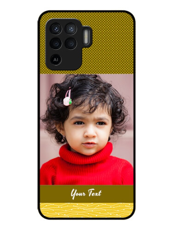 Custom Oppo F19 Pro Custom Glass Phone Case - Simple Green Color Design