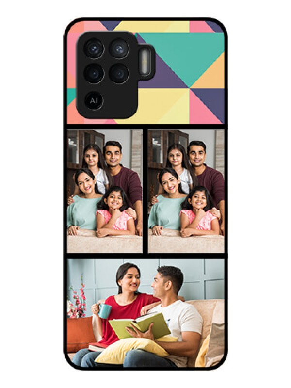 Custom Oppo F19 Pro Custom Glass Phone Case - Bulk Pic Upload Design