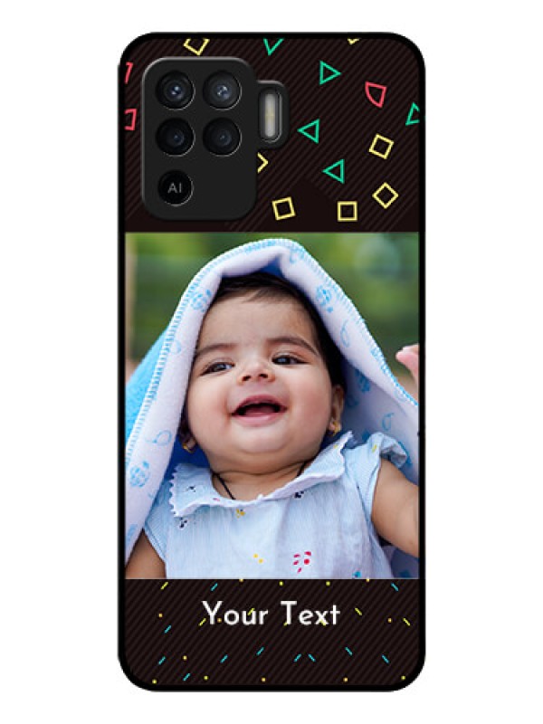 Custom Oppo F19 Pro Custom Glass Phone Case - with confetti birthday design