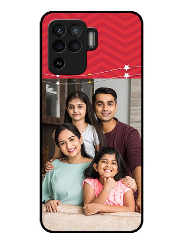 Custom Oppo F19 Pro Personalized Glass Phone Case - Happy Family Design