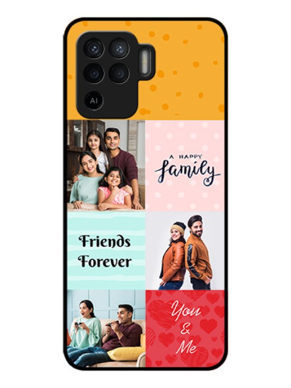 Custom Oppo F19 Pro Personalized Glass Phone Case - Images with Quotes Design