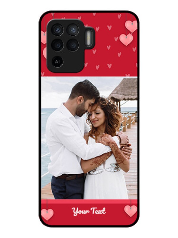Custom Oppo F19 Pro Custom Glass Phone Case - Valentines Day Design