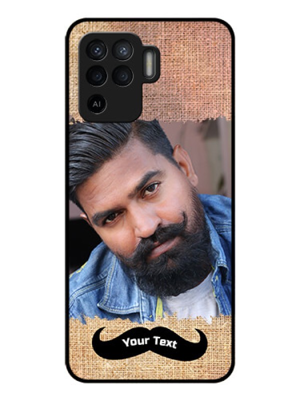 Custom Oppo F19 Pro Personalized Glass Phone Case - with Texture Design