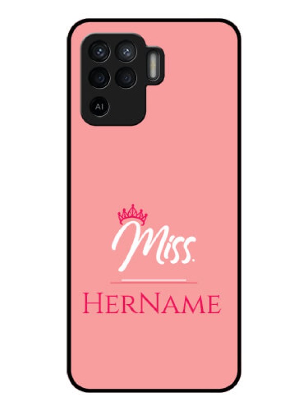 Custom Oppo F19 Pro Custom Glass Phone Case Mrs with Name