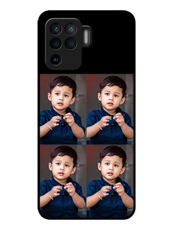 Custom Oppo F19 Pro 4 Image Holder on Glass Mobile Cover