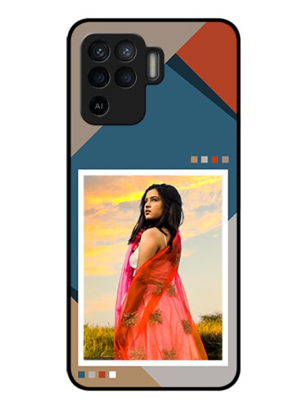 Custom Oppo F19 Pro Personalized Glass Phone Case - Retro color pallet Design