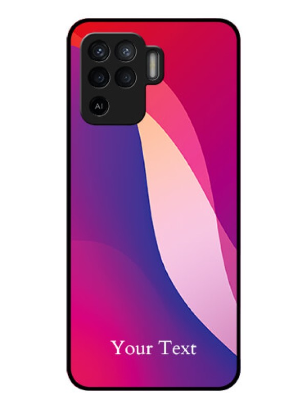 Custom Oppo F19 Pro Personalized Glass Phone Case - Digital abstract Overlap Design