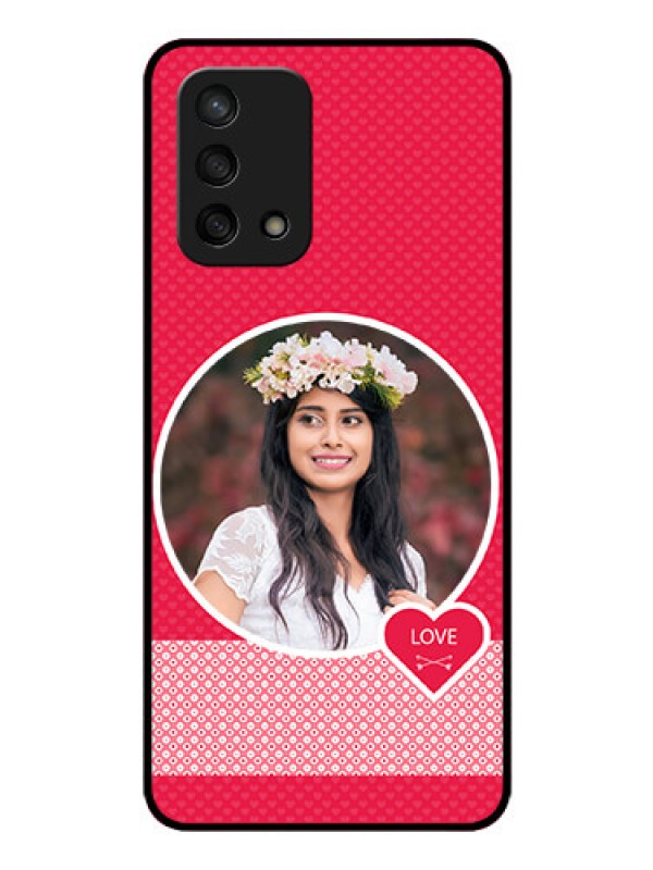 Custom Oppo F19 Personalised Glass Phone Case - Pink Pattern Design