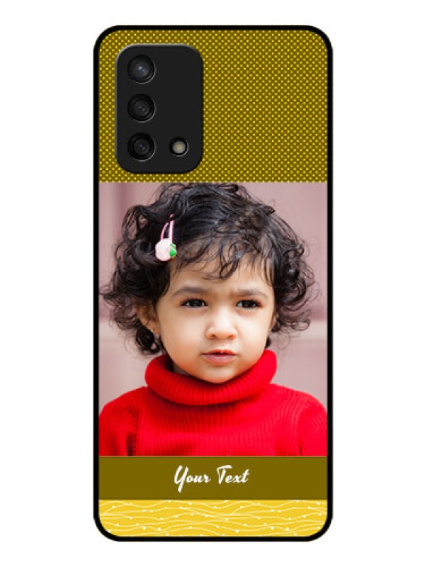 Custom Oppo F19 Custom Glass Phone Case - Simple Green Color Design
