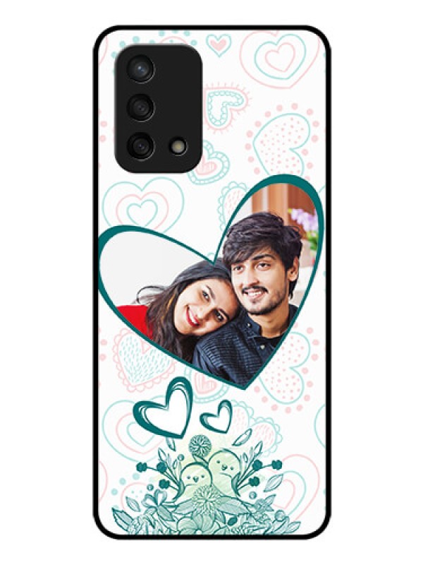Custom Oppo F19 Photo Printing on Glass Case - Premium Couple Design