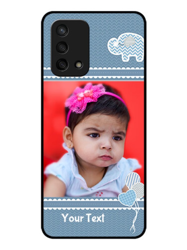 Custom Oppo F19 Photo Printing on Glass Case - with Kids Pattern Design
