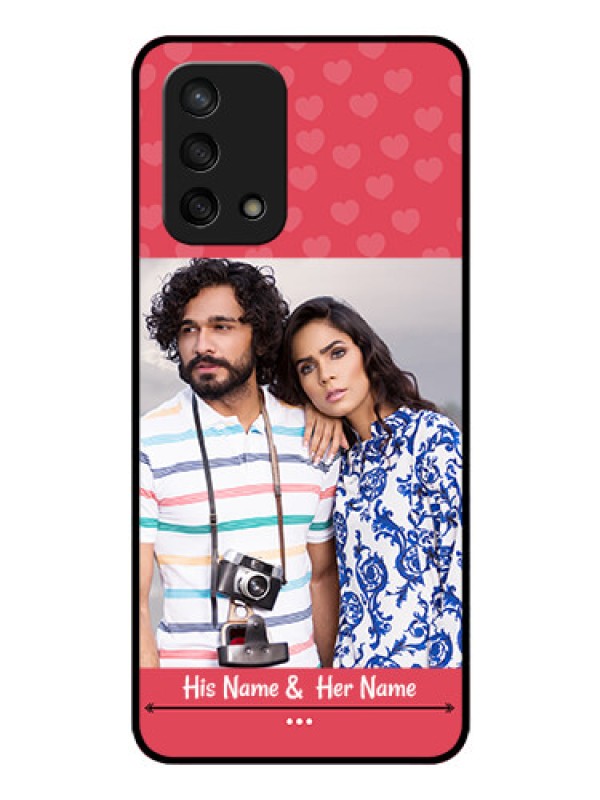 Custom Oppo F19 Photo Printing on Glass Case - Simple Love Design