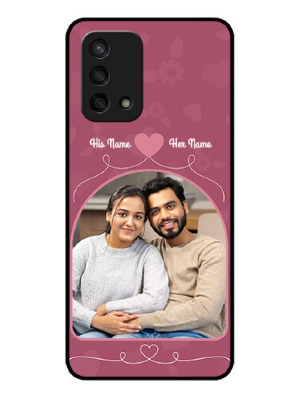 Custom Oppo F19 Photo Printing on Glass Case - Love Floral Design