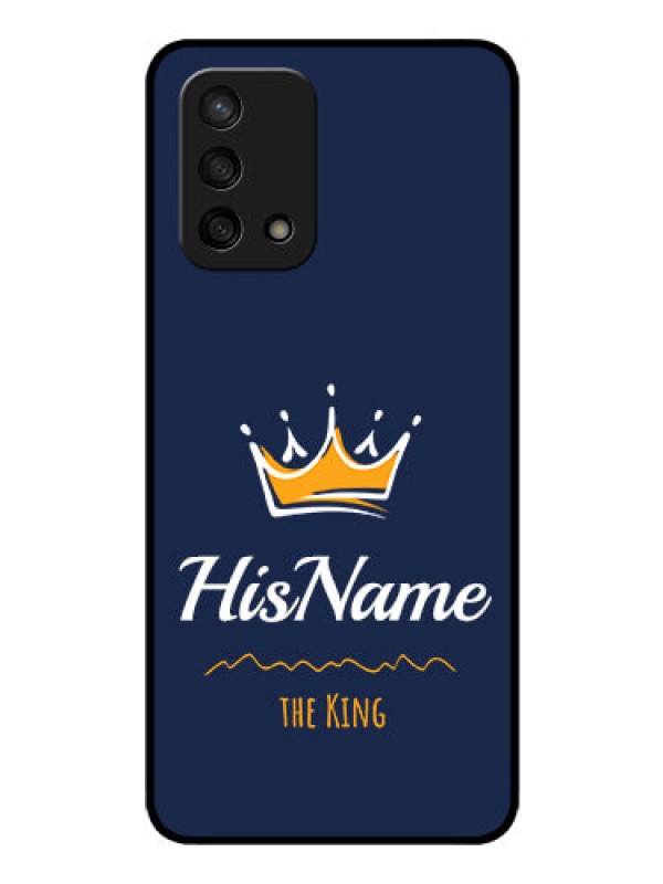 Custom Oppo F19 Glass Phone Case King with Name