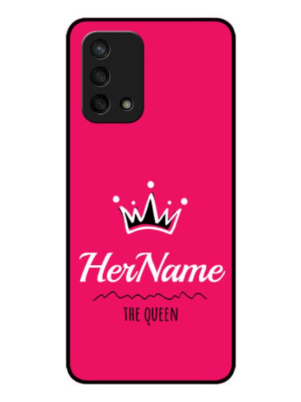 Custom Oppo F19 Glass Phone Case Queen with Name