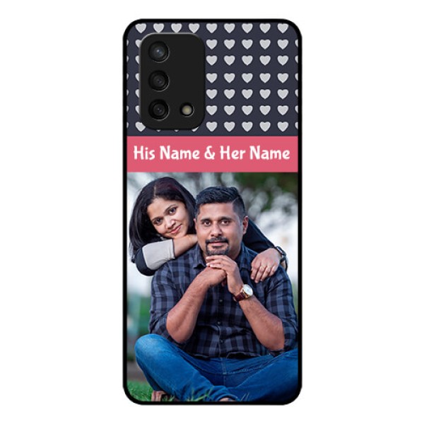 Oppo F19s Custom Glass Mobile Case - Love Symbols Design