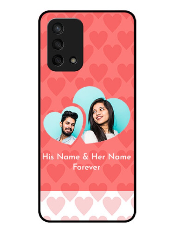 Custom Oppo F19s Personalized Glass Phone Case - Couple Pic Upload Design