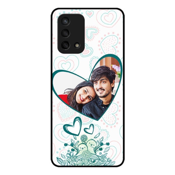 Oppo F19s Photo Printing on Glass Case - Premium Couple Design