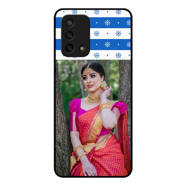 Oppo F19s Photo Printing on Glass Case - Snow Pattern Design