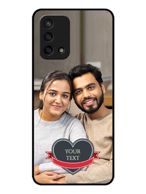 Custom Oppo F19s Custom Glass Phone Case - Just Married Couple Design