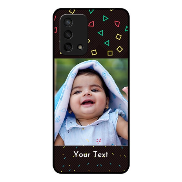 Oppo F19s Custom Glass Phone Case - with confetti birthday design Oppo F19s Custom Glass Phone Case - with confetti birthday design