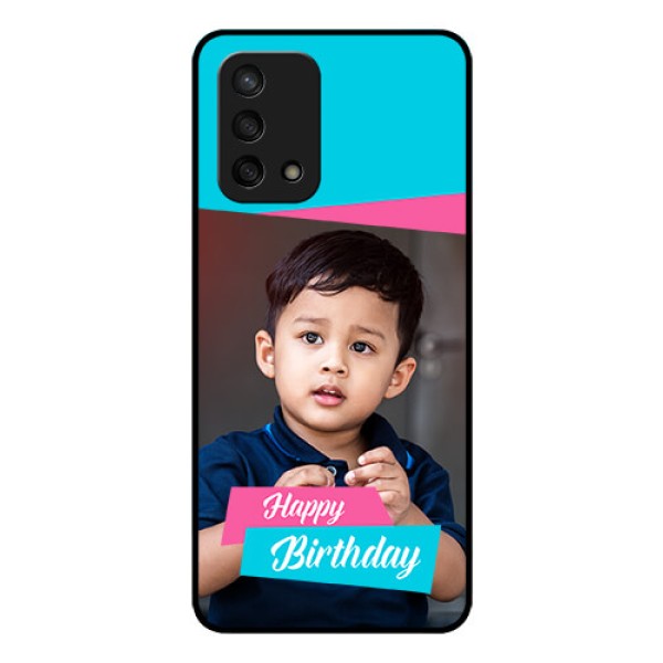 Oppo F19s Personalized Glass Phone Case - Image Holder with 2 Color Design