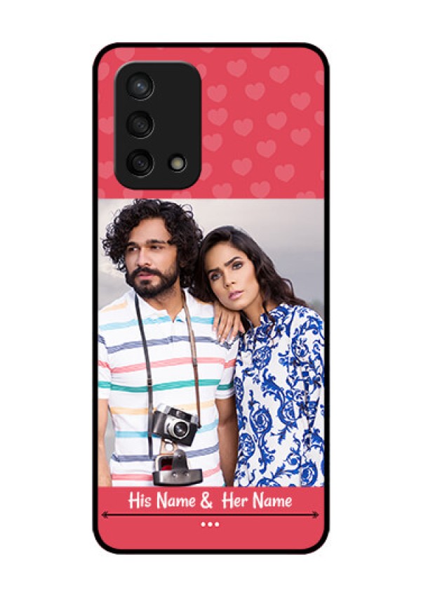 Oppo F19s Photo Printing on Glass Case - Simple Love Design