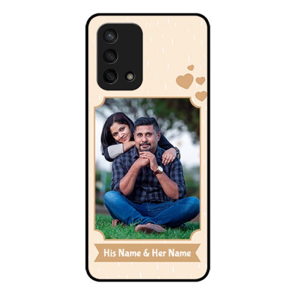 Oppo F19s Custom Glass Phone Case - with confetti love design Oppo F19s Custom Glass Phone Case - with confetti love design