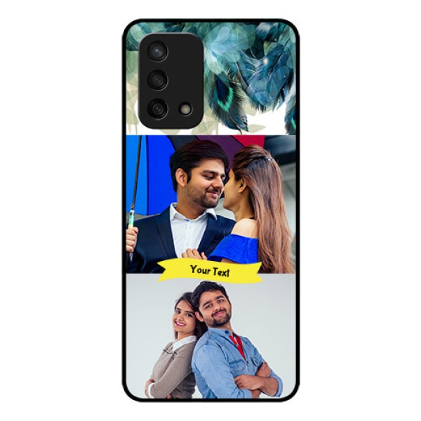 Oppo F19s Personalized Glass Phone Case - Image with Boho Peacock Feather Design Oppo F19s Personalized Glass Phone Case - Image with Boho Peacock Feather Design