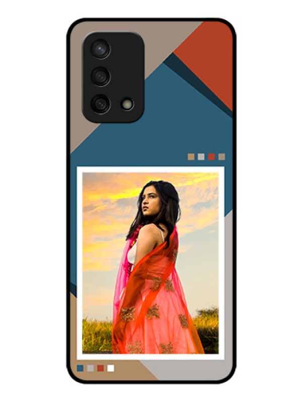 Custom Oppo F19s Personalized Glass Phone Case - Retro color pallet Design