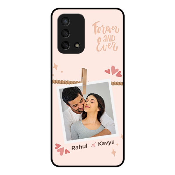 Oppo F19s Custom Glass Phone Case - Forever and ever love Design Oppo F19s Custom Glass Phone Case - Forever and ever love Design