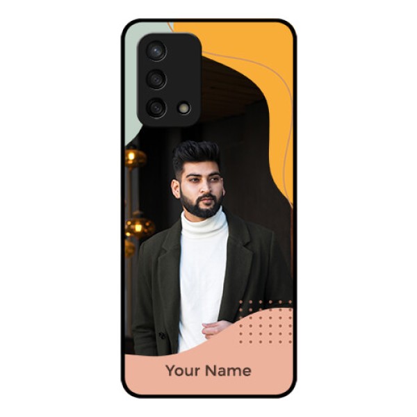 Oppo F19s Personalized Glass Phone Case - Tri-coloured overlay design Oppo F19s Personalized Glass Phone Case - Tri-coloured overlay design