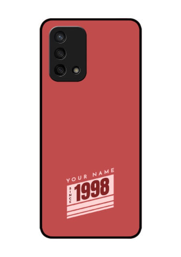 Oppo F19s Custom Glass Phone Case - Red custom year of birth Design