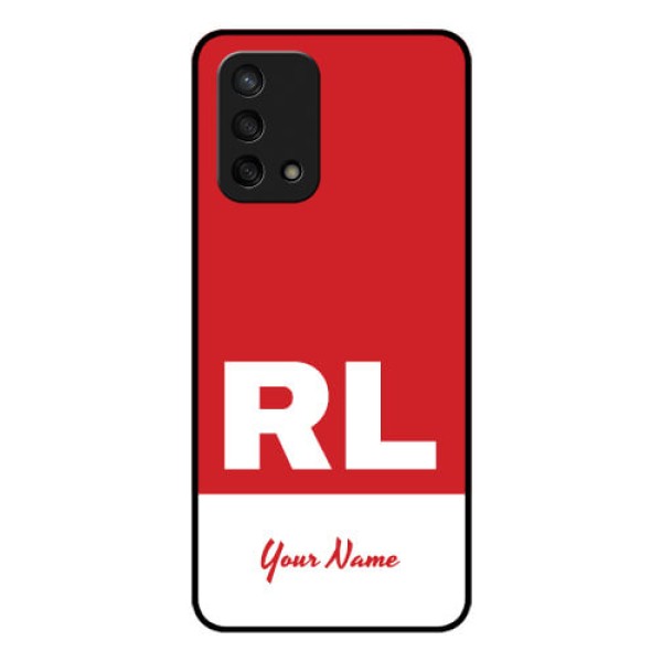 Oppo F19s Personalized Glass Phone Case - dual tone custom text Design Oppo F19s Personalized Glass Phone Case - dual tone custom text Design