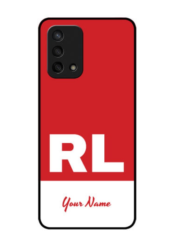Oppo F19s Personalized Glass Phone Case - dual tone custom text Design