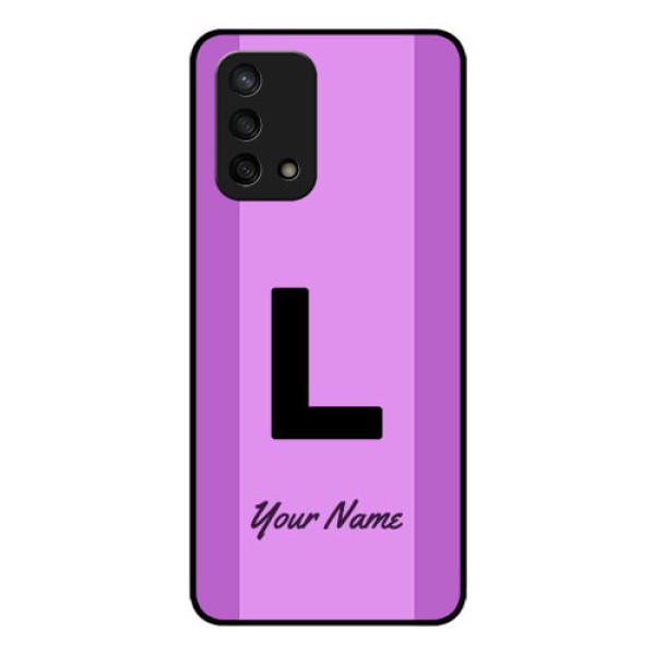 Oppo F19s Custom Glass Phone Case - Tricolor custom text Design