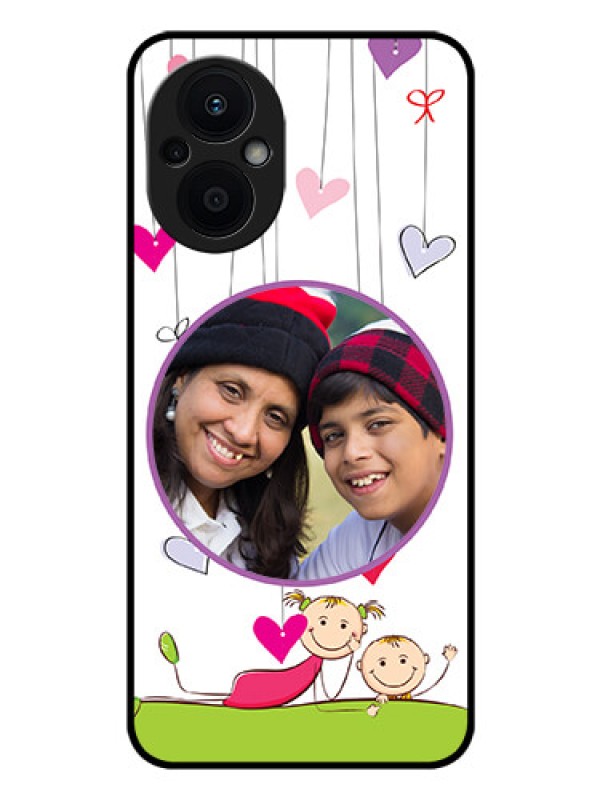 Custom Oppo F21 Pro 5G Photo Printing on Glass Case - Cute Kids Phone Case Design