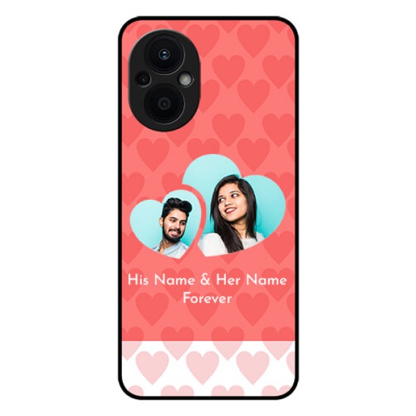 Oppo F21 Pro 5G Personalized Glass Phone Case - Couple Pic Upload Design Oppo F21 Pro 5G Personalized Glass Phone Case - Couple Pic Upload Design